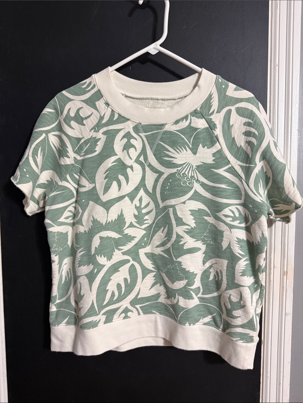 Madewell Tropicale Short Sleeve Crewneck Sweatshirt Size: M
